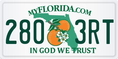 FL license plate 2803RT