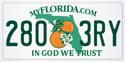 FL license plate 2803RY