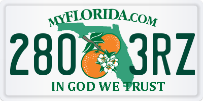 FL license plate 2803RZ