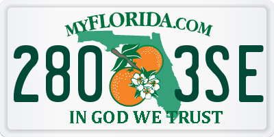 FL license plate 2803SE