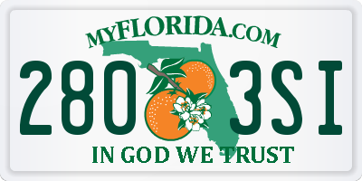 FL license plate 2803SI