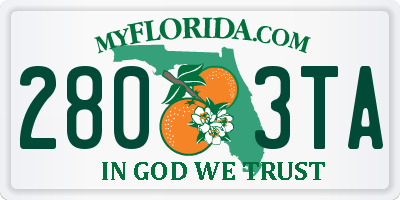 FL license plate 2803TA