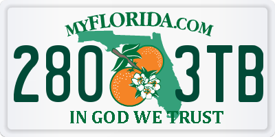 FL license plate 2803TB