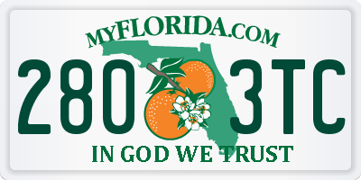 FL license plate 2803TC