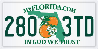 FL license plate 2803TD