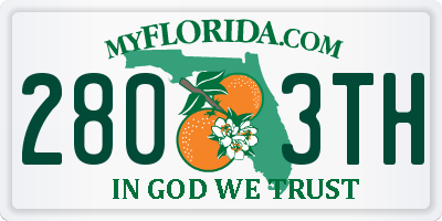 FL license plate 2803TH