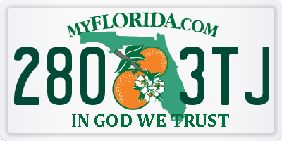FL license plate 2803TJ