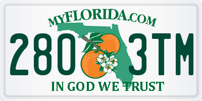 FL license plate 2803TM