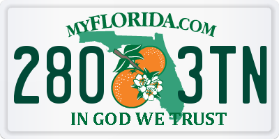 FL license plate 2803TN