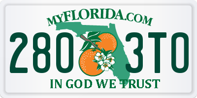 FL license plate 2803TO
