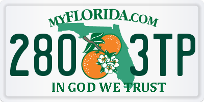 FL license plate 2803TP