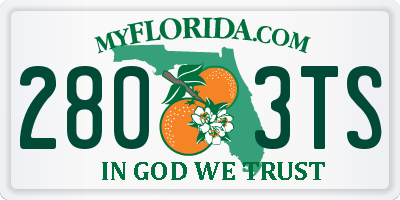 FL license plate 2803TS