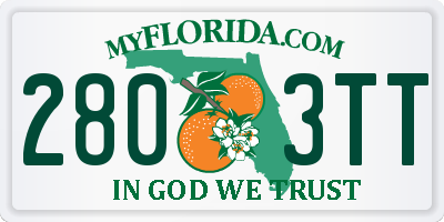 FL license plate 2803TT
