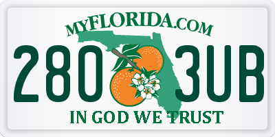 FL license plate 2803UB