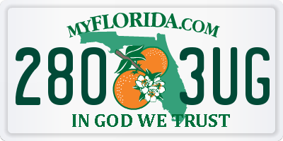 FL license plate 2803UG