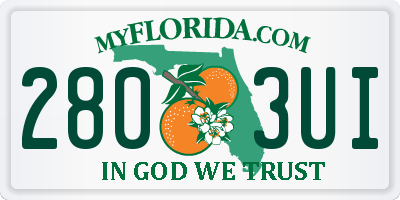 FL license plate 2803UI
