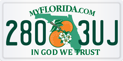 FL license plate 2803UJ