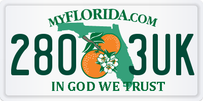 FL license plate 2803UK