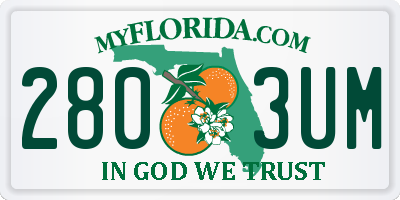 FL license plate 2803UM