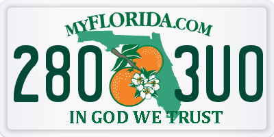 FL license plate 2803UO