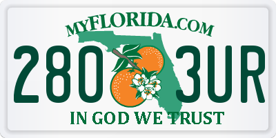 FL license plate 2803UR