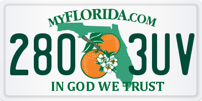 FL license plate 2803UV
