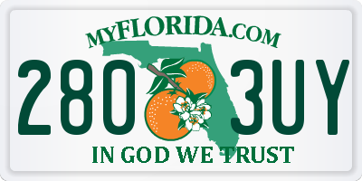 FL license plate 2803UY