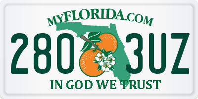 FL license plate 2803UZ