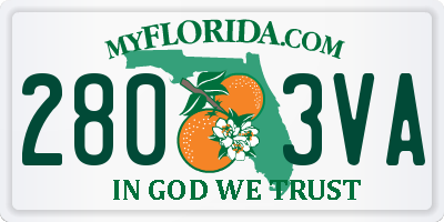 FL license plate 2803VA