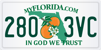 FL license plate 2803VC
