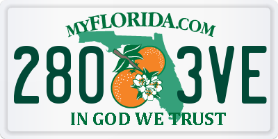 FL license plate 2803VE