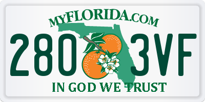 FL license plate 2803VF