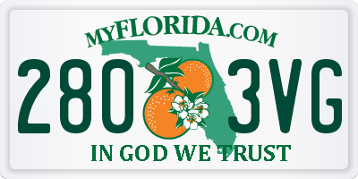 FL license plate 2803VG