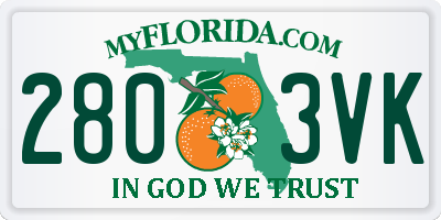 FL license plate 2803VK