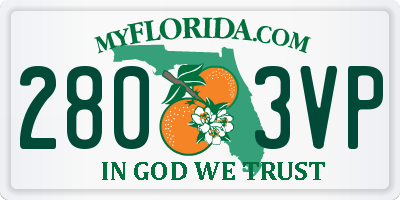FL license plate 2803VP