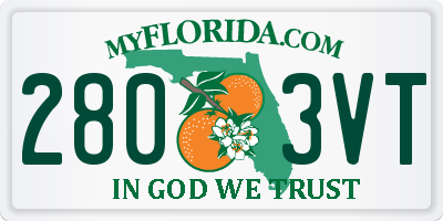 FL license plate 2803VT