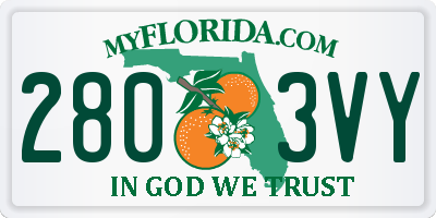 FL license plate 2803VY