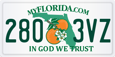 FL license plate 2803VZ