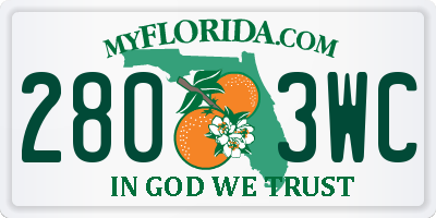 FL license plate 2803WC