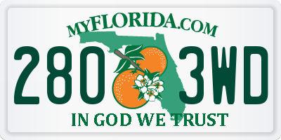 FL license plate 2803WD