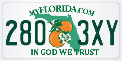 FL license plate 2803XY