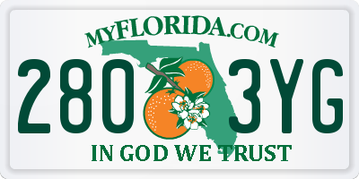 FL license plate 2803YG