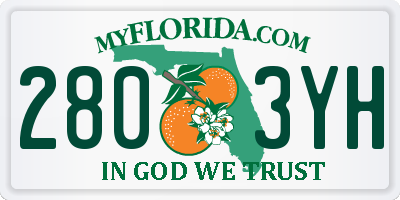 FL license plate 2803YH