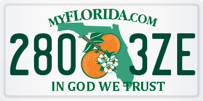 FL license plate 2803ZE