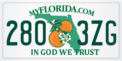 FL license plate 2803ZG