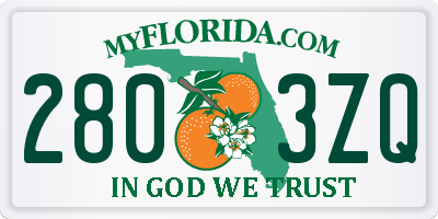 FL license plate 2803ZQ