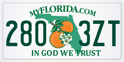 FL license plate 2803ZT