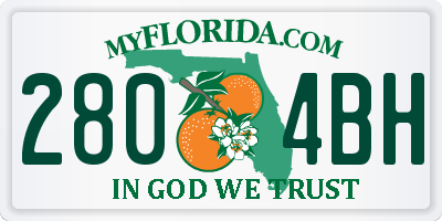FL license plate 2804BH