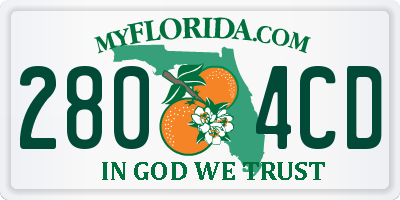 FL license plate 2804CD