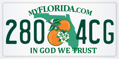 FL license plate 2804CG